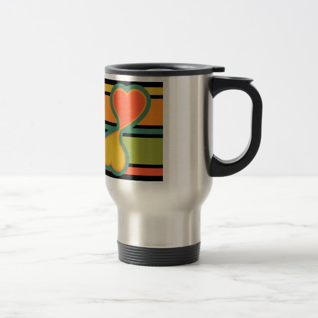 Caneca Térmica Maçã de Padrões de Amor (Direita)