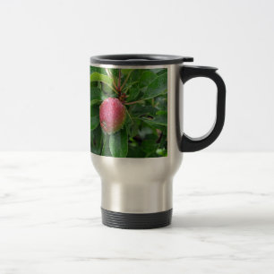 Caneca Térmica Maçã vermelha fresca na árvore