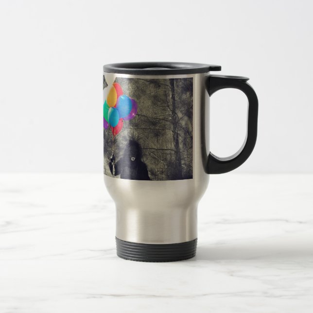 Caneca Térmica macaco de balões de aniversário (Direita)