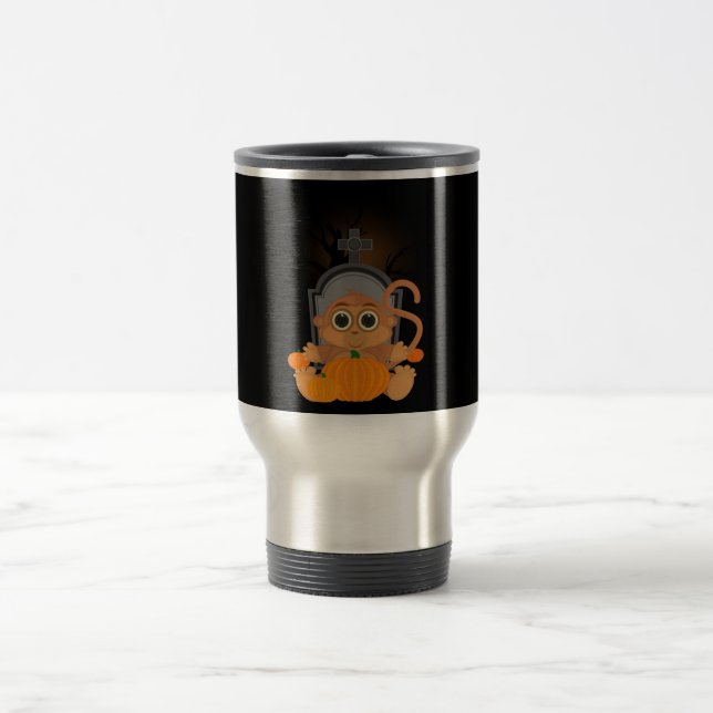 Caneca Térmica Macaco Halloween (Centro)