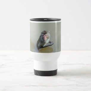 Caneca Térmica macaco na água,猴子