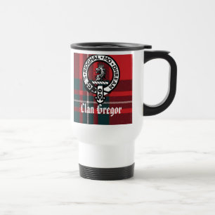 Caneca Térmica MacGregorRed1, Crachá Gregor, Clan Gregor, MacGr.