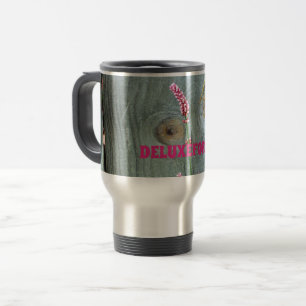 Caneca Térmica Madeira Cerca Rosa Selvagem Rosa