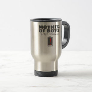 Caneca Térmica Mãe Cansada Mãe dos Meninos Por Favor Receba Prese