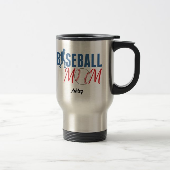 Caneca Térmica Mãe de Beisebol Personalizada Fofa (Direita)