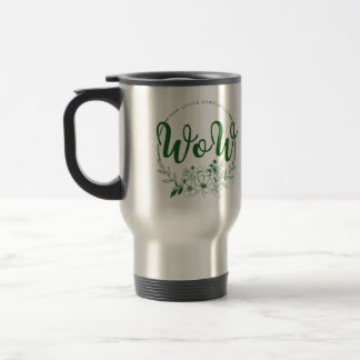 Caneca Térmica MÃE de cabeça para baixo soletra WOW!