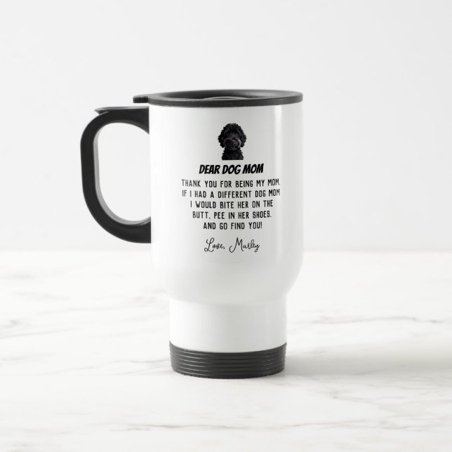 Caneca Térmica Mãe de Cachorro Personalizada – Nome Personalizado (Esquerda)
