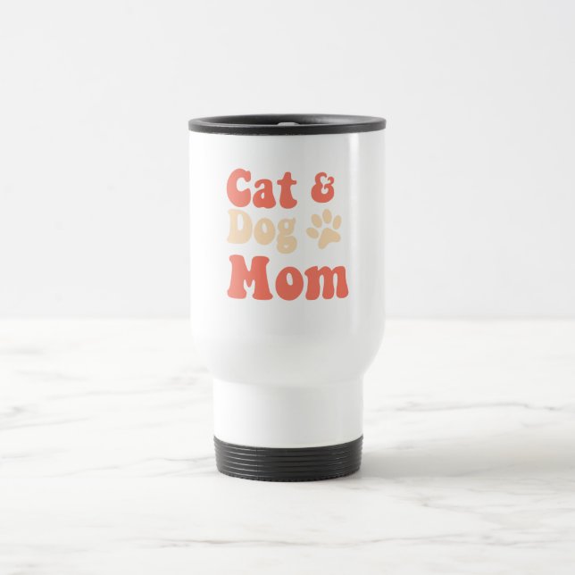 Caneca Térmica Mãe de cão de gato (Centro)