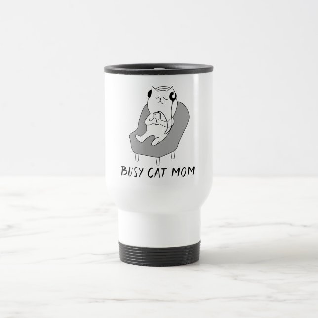 Caneca Térmica Mãe de Cat Ocupada (Centro)