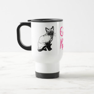 Caneca Térmica Mãe de Gato Fofa Presente de Gatinho Amante Felino