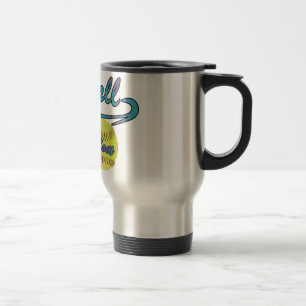 Caneca Térmica Mãe de Softball Fastpitch Cauda Atlética