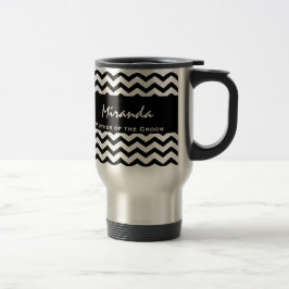 Caneca Térmica Mãe do noivo que Wedding as vigas pretas V13
