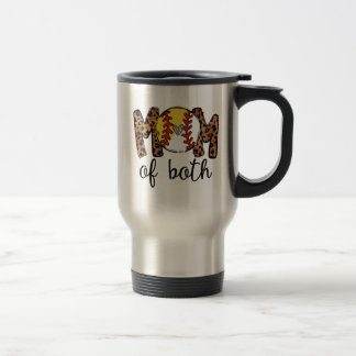 Caneca Térmica Mãe Dos Dois Softball De Baseball, Softball De Bas