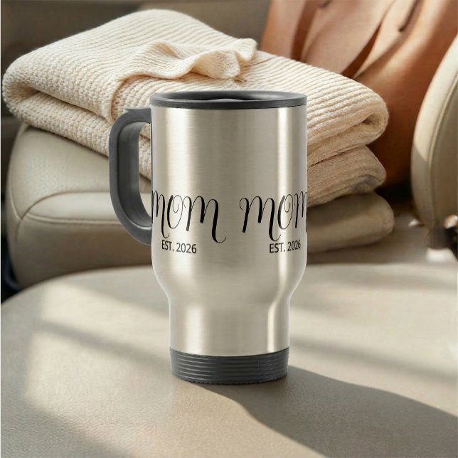 Caneca Térmica Mãe Estabelecida Roteiro Preto Novo Presente de Mã (Criador carregado)