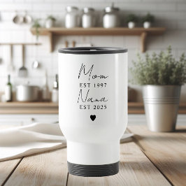 Caneca Térmica Mãe Nana EST Ano Personalizado Minimalista