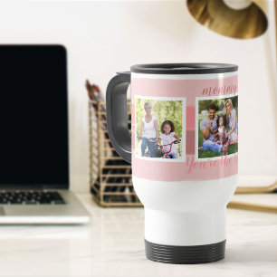 Caneca Térmica Mãe Você é a Melhor 3 Foto Pincelada Rosa