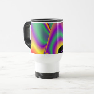 Caneca Térmica Magia das cores, Abstrato 3D Rainbowart