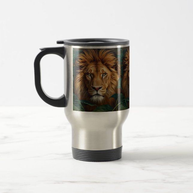 Caneca Térmica Majestic Lion Mug – Powerful Wildlife Coffee Mug (Esquerda)