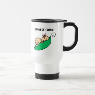 Caneca Térmica Mamã das Gêmeo-Ervilhas no camiseta e nos