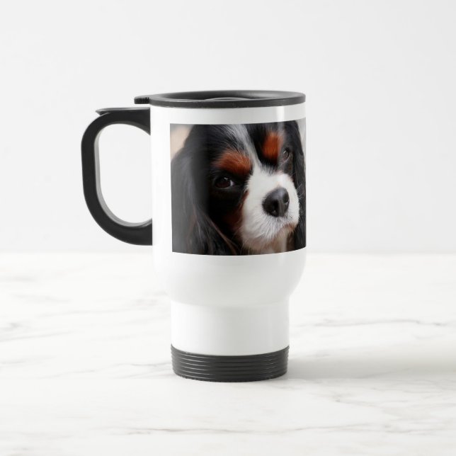 Caneca Térmica Mamã descuidado do Spaniel de rei Charles (Esquerda)