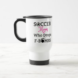 Caneca Térmica Mamã engraçada do futebol que deixa cair F-Bombas