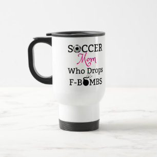 Caneca Térmica Mamã engraçada do futebol que deixa cair F-Bombas