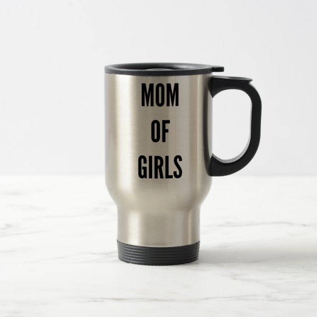 Caneca Térmica Mamã engraçada do Natal das meninas (Direita)