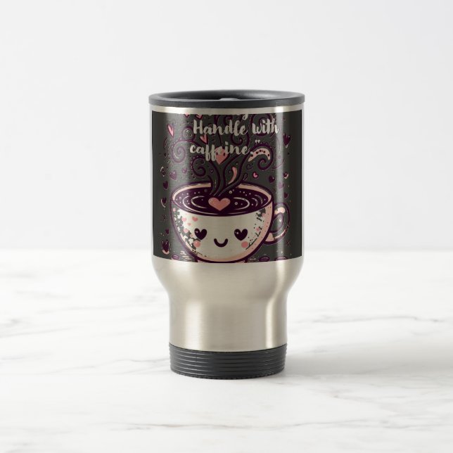 Caneca Térmica "Mamãe's Mug - Manipule com cafeína." (Centro)