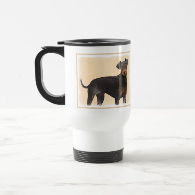 Caneca Térmica Manchester Terrier Pintura Original (Esquerda)