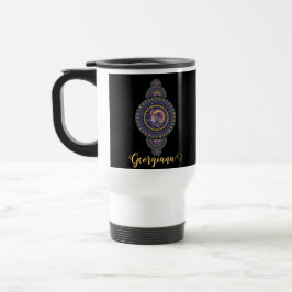 Caneca Térmica Mandala Ornamental de Leigos Brancos Personalizado