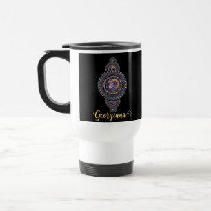 Caneca Térmica Mandala Ornamental de Leigos Brancos Personalizado