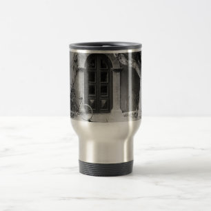 Caneca Térmica Maneira da porta e foto velha da bicicleta
