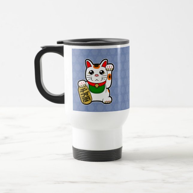 Caneca Térmica Maneki Neko: Gato Sortudo Japonês (Esquerda)