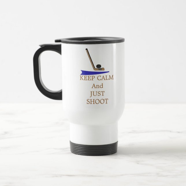 Caneca Térmica Mantenha a Calma Bastão de Hóquei (Esquerda)