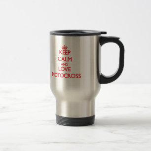 Caneca Térmica Mantenha a calma e ame o motocross