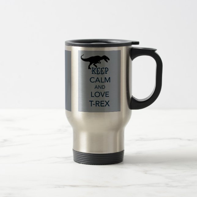 Caneca Térmica Mantenha a Calma e Ame o T-Rex design original de  (Direita)
