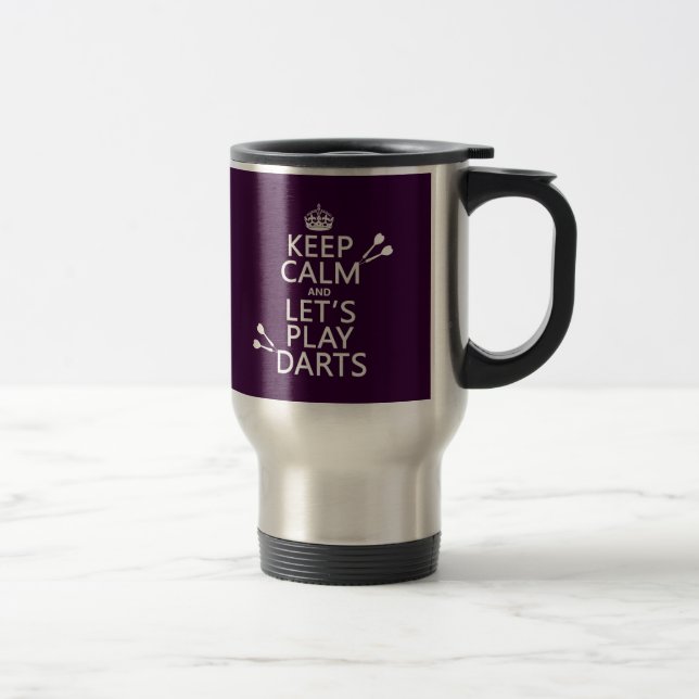 Caneca Térmica Mantenha a calma e deixe-nos jogar dardos (Direita)