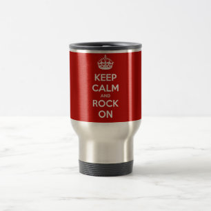 Caneca Térmica Mantenha a calma e o rock ligado