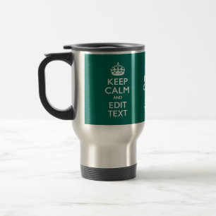 Caneca Térmica Mantenha a calma e tenha seu texto na cerceta