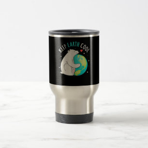 Caneca Térmica Mantenha a Terra Legal Ursa Polar Dia dos Homens M