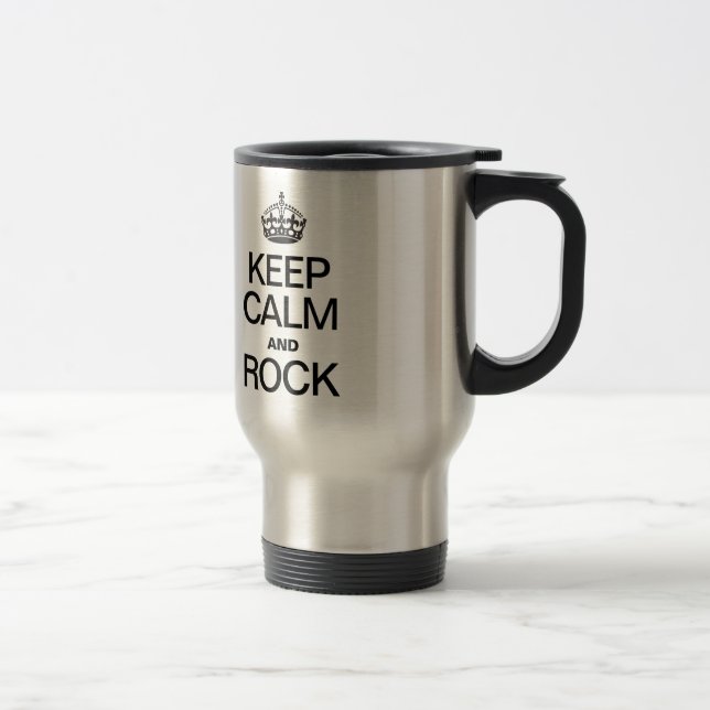 CANECA TÉRMICA MANTENHA CALMA E ROCHA (Direita)