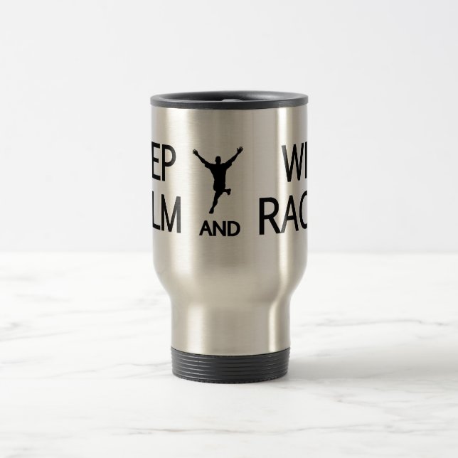 Caneca Térmica Mantenha calmo & as raças da vitória agridem - (Centro)