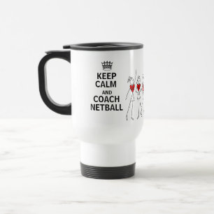 Caneca Térmica Mantenha design calmo e do treinador do Netball do