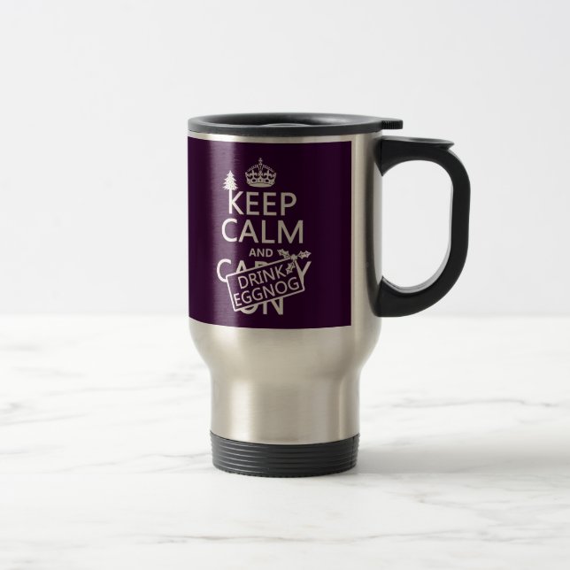 Caneca Térmica Mantenha gemada calma e da bebida (personalize (Direita)