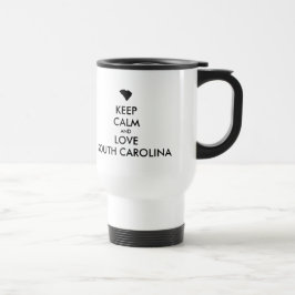 Caneca Térmica Manter calmo e amar a carOLINA do Sul personalizáv