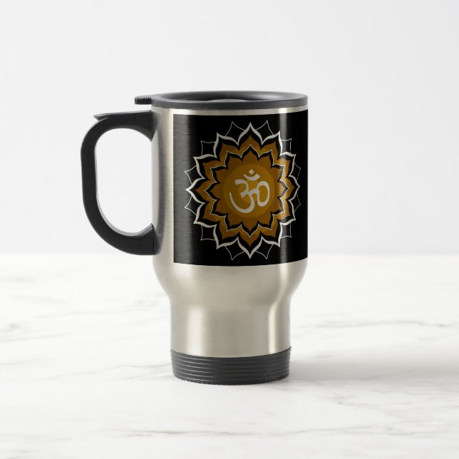 Caneca Térmica Mantra Chakra que cria uma transformação (Esquerda)