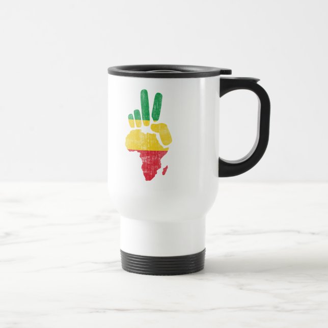 Caneca Térmica mão da paz de darfur África (Direita)