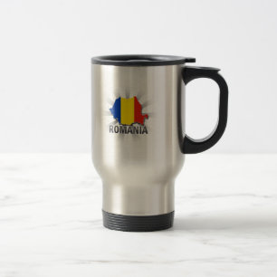 Caneca Térmica Mapa 2,0 da bandeira de Romania
