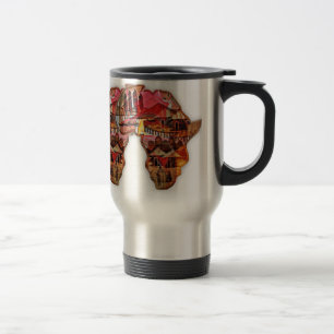 Caneca Térmica Mapa Africano: Celebrar a Estação com a Cultura