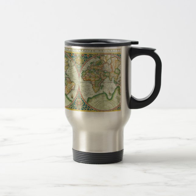 Caneca Térmica Mapa antigo do mundo (Direita)